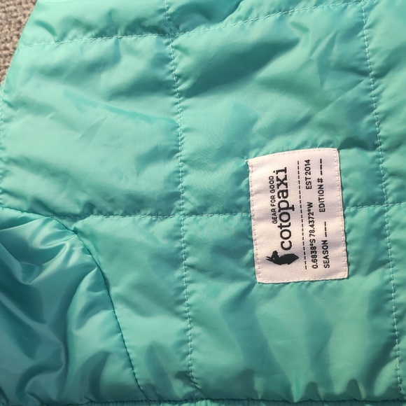 Cotopaxi Teca Calido Hooded Puffer Reversible Jacket Medium in Green/Teal/Aqua - Picture 14 of 16